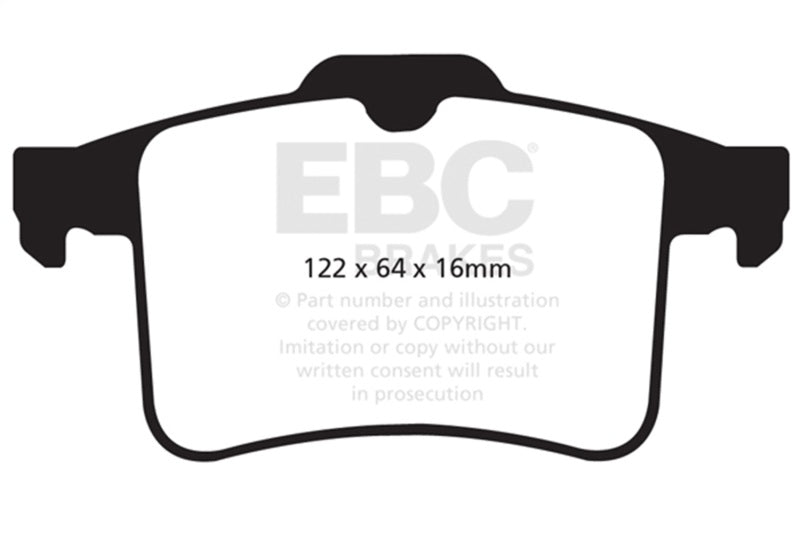 EBC 10-15 Jaguar XF 5.0 Supercharged (470) Yellowstuff Rear Brake Pads - DP42059R