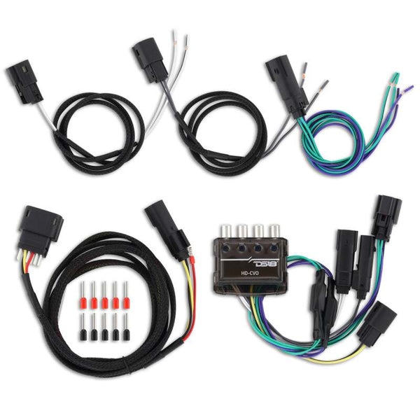 DS18 2023+ Harley Road Glide CVO & ULTRA P+P Harness 4ch Line Output Converter Rear Plug+Play Wiring - RY-LOC.HD23UPCVO - front view