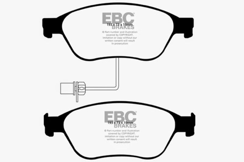 EBC 2003-2006 Volkswagen Phaeton 4.2L Ultimax2 Front Brake Pads - UD1024