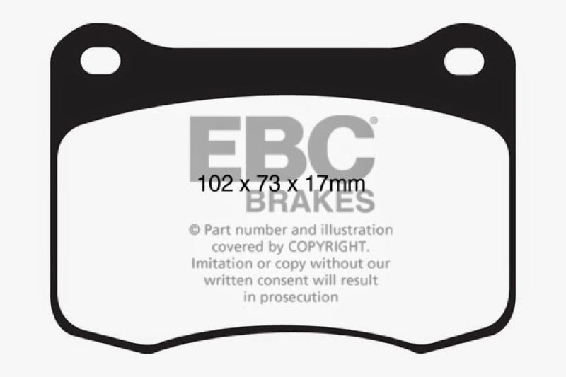 EBC 08+ Lexus IS-F 5.0 Yellowstuff Rear Brake Pads - DP41820R