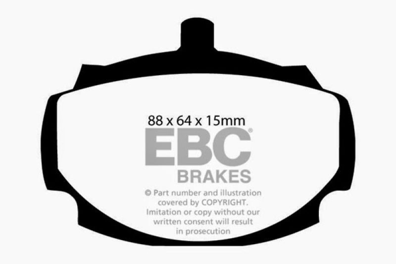 EBC 62-81 Mg MGB 1.8 Greenstuff Front Brake Pads - DP2107