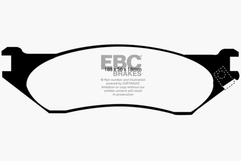 EBC 04-06 Dodge Durango 3.7 Extra Duty Front Brake Pads - ED91638