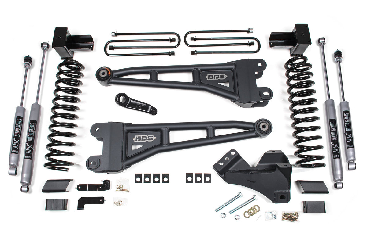 BDS Suspension 4" Radius Arm Lift Kit With FOX 2.0 Shocks | 20-22 F-450 Super Duty 4WD