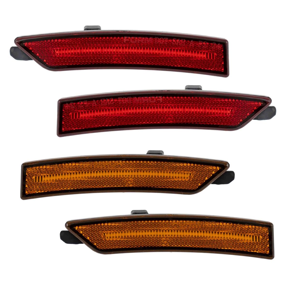 Form Lighting 2024 Mustang LED Sidemarkers OEM Set Amber/Red - FL0090