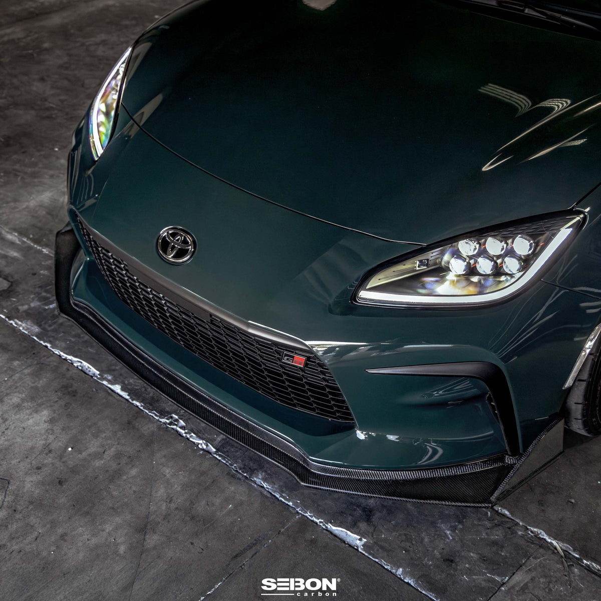 Seibon 22-25 Toyota GR86 MB-Style Carbon Fiber Front Lip - FL22TY86-MB