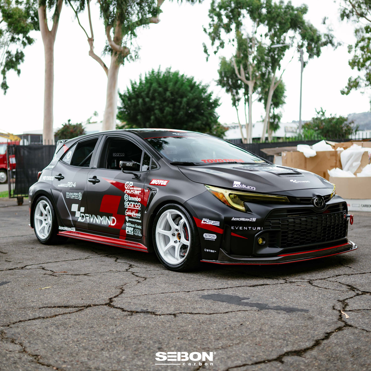 Seibon 2023+ Toyota GR Corolla MB-Style Carbon Fiber Front Lip - FL23TYGRCOR-MB