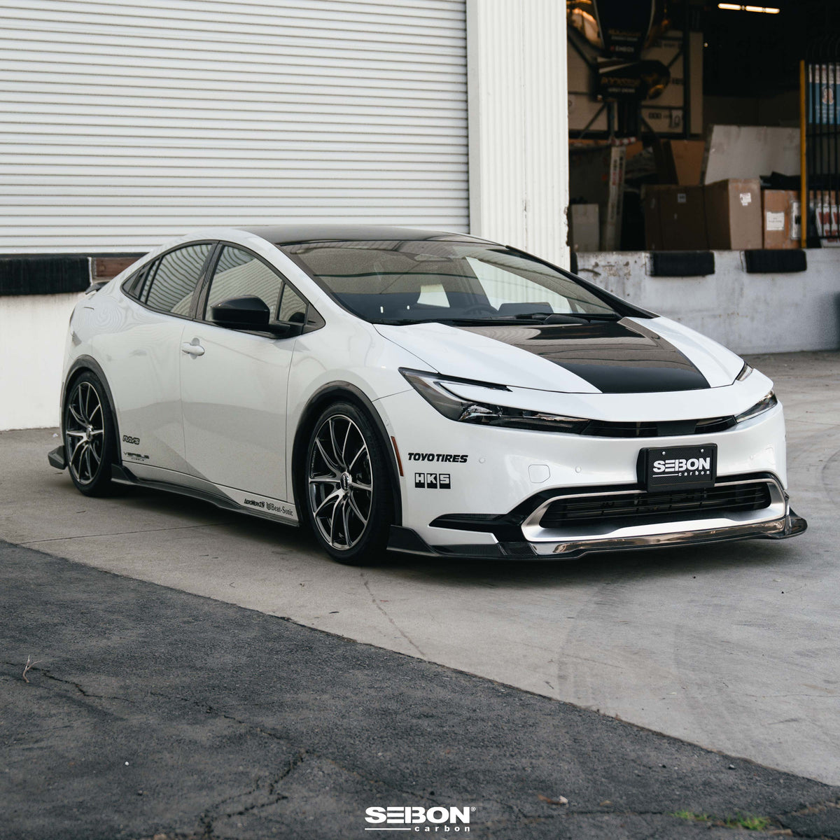 Seibon 23-25 Toyota Prius MB-Style Carbon Fiber Front Lip - FL23TYPR-MB