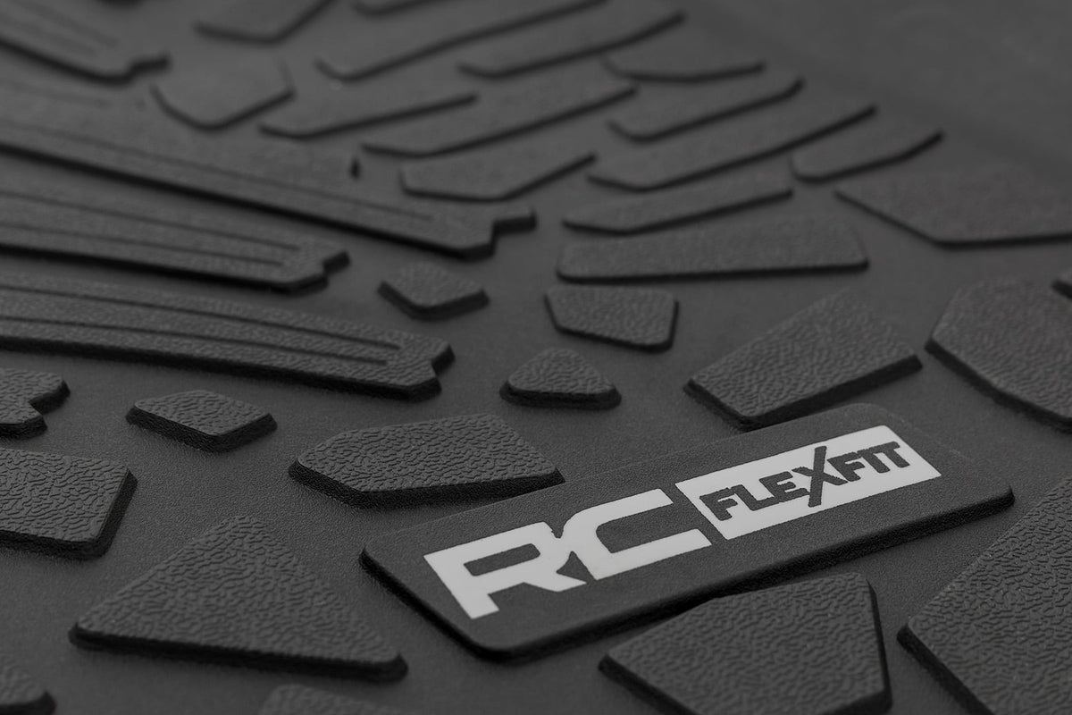Rough Country - Flex Fit Floor Mats - FR & RR - 4 Door - Jeep Wrangler Unlimited 4WD (18-25) - FF-60112 by Rough Country - cl