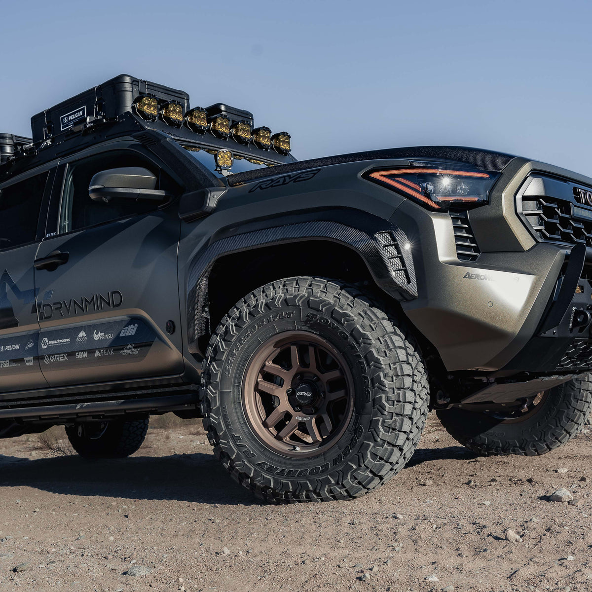 Seibon 2024 Toyota Tacoma TRD PRO Front Carbon Fiber Fender Flares - FLR24TYTA-F