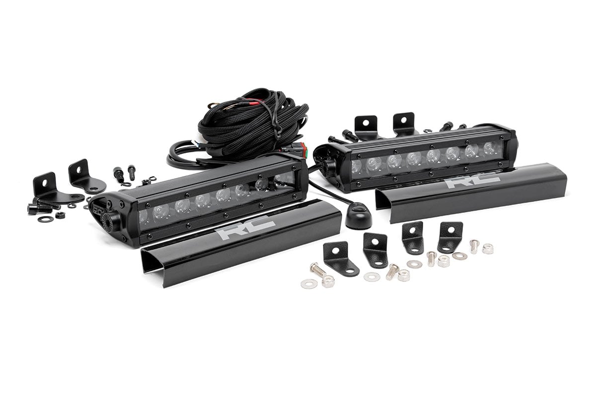 LED Light Kit | Grille Mount | 8&quot; Black Pair | Ford F-250 Super Duty (17-19)