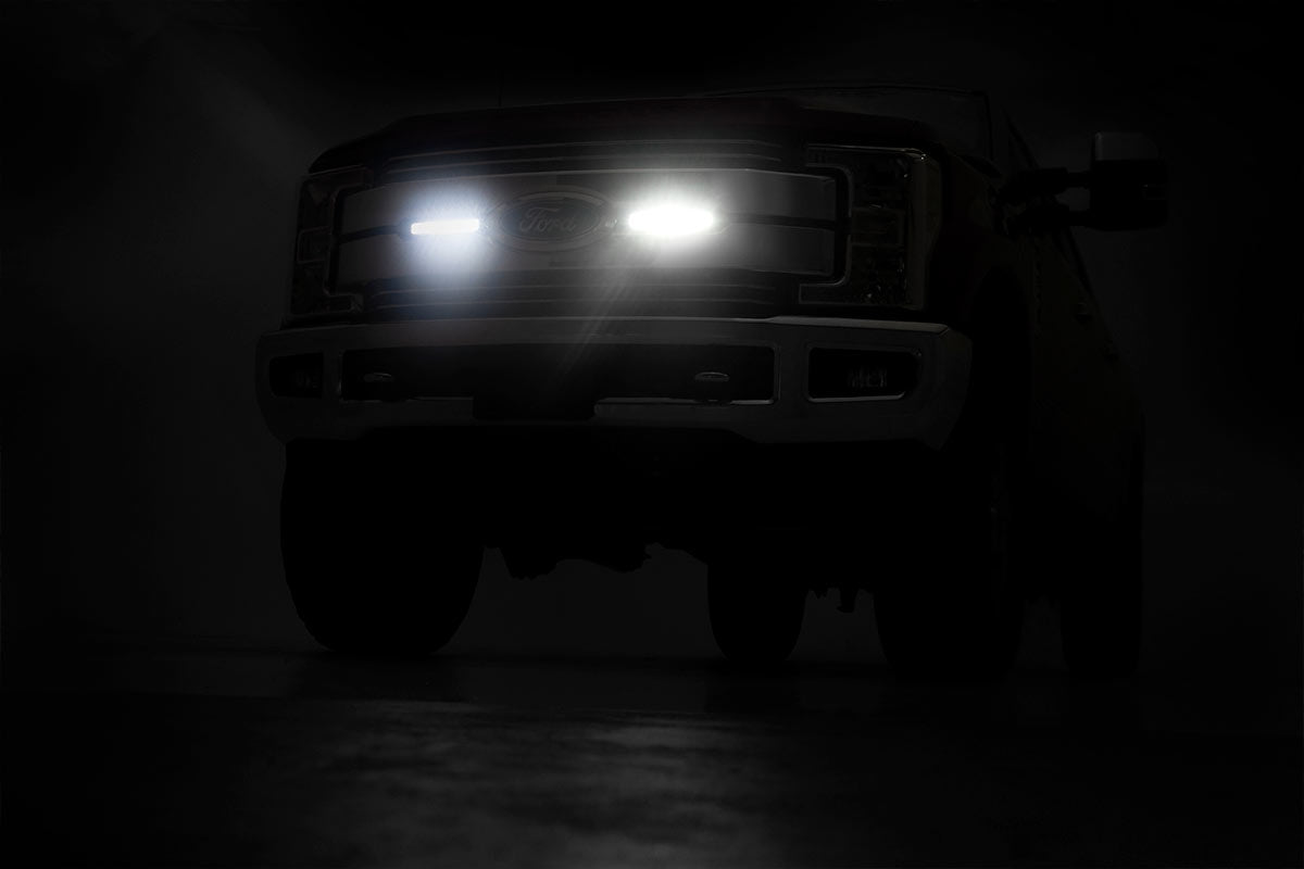 LED Light Kit | Grille Mount | 8&quot; Black Pair | Ford F-250 Super Duty (17-19)