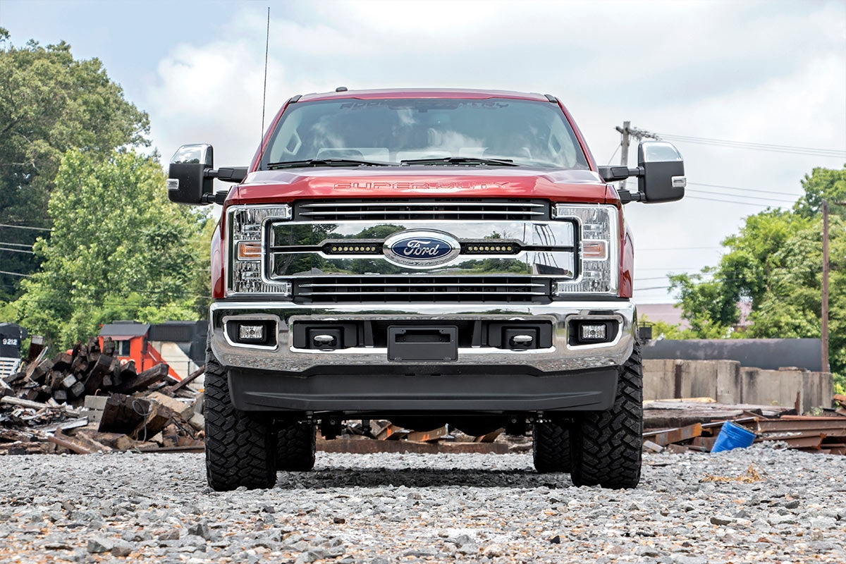 LED Light Kit | Grille Mount | 8&quot; Black Pair | Ford F-250 Super Duty (17-19)