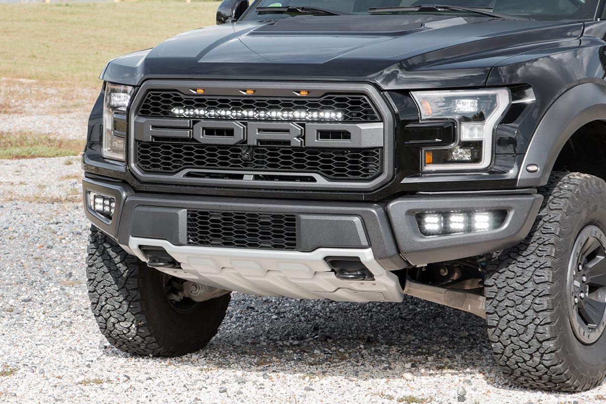 LED Light Kit | Grille Mount | 30&quot; Black Single Row | White DRL | Ford Raptor (17-20)
