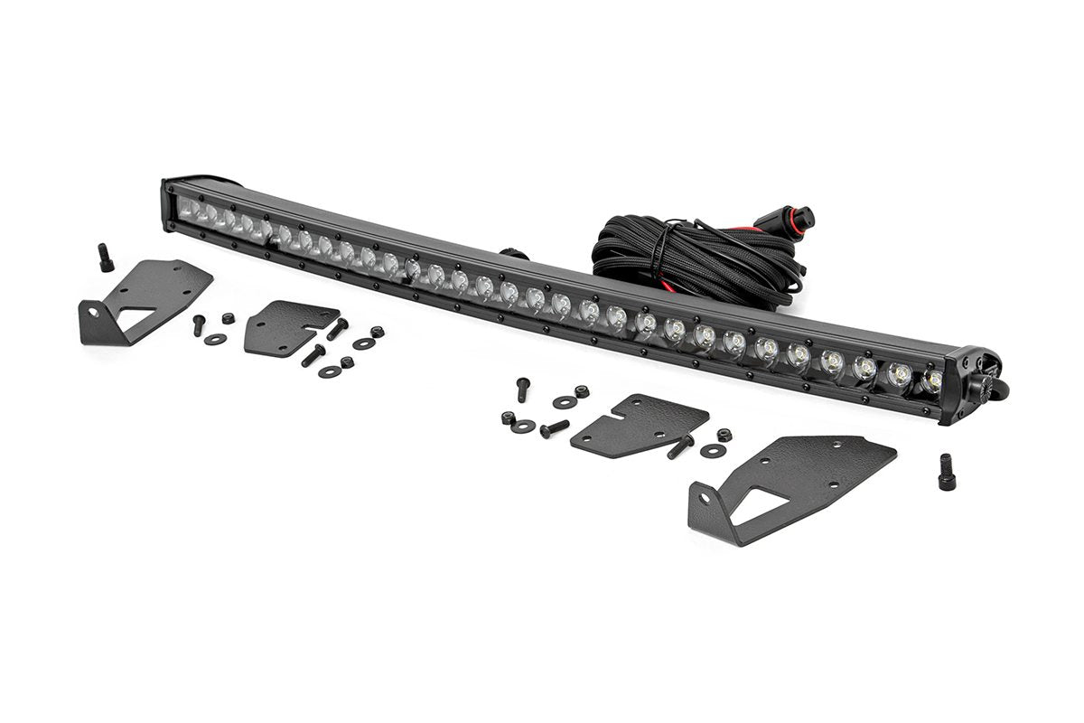 Rough Country - LED Light Kit - Grille Mount - 30" Black Single Row - Ford Raptor 4WD (17-20) - 70702 for 2017-2020 Ford F 15