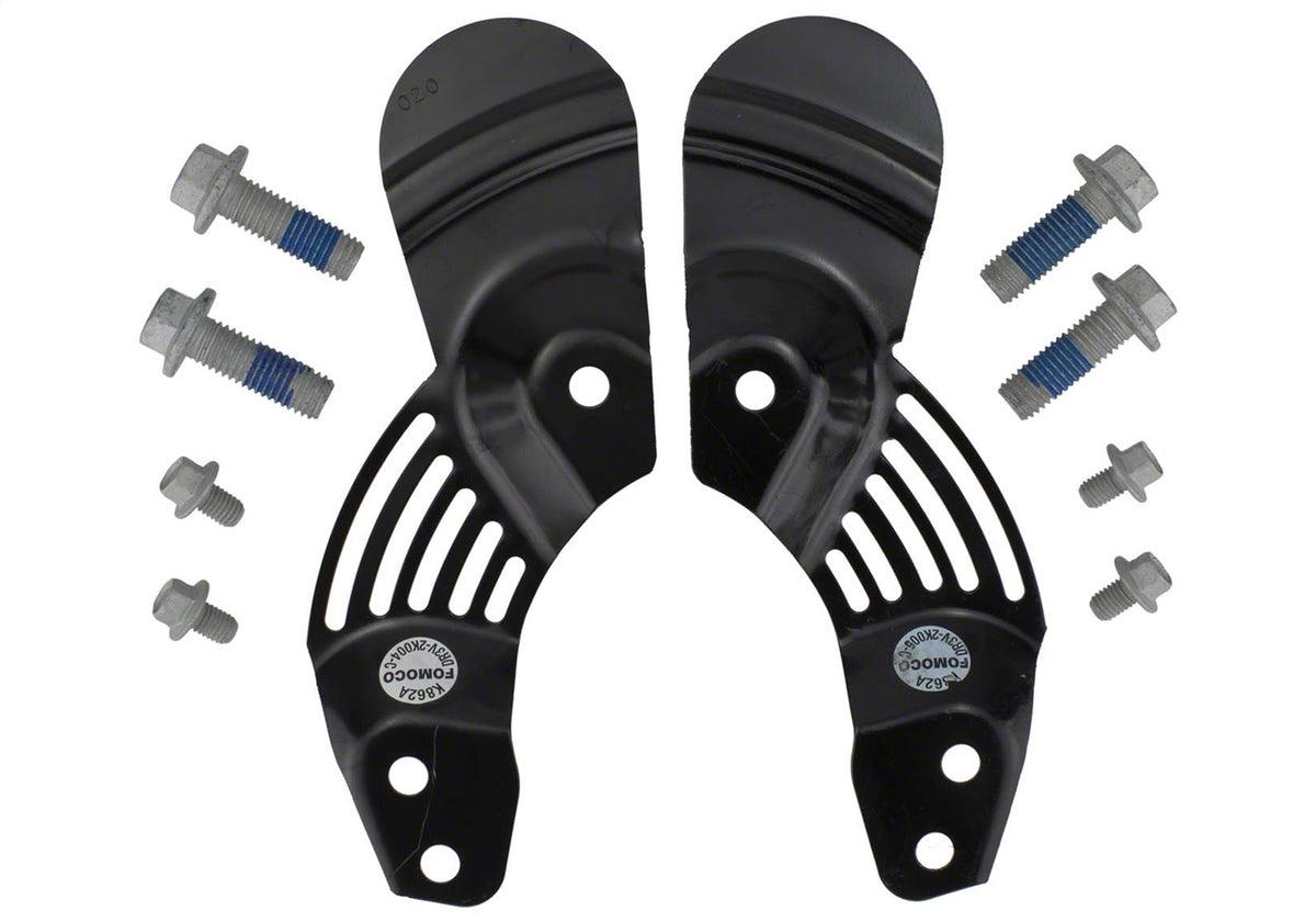 Ford Performance 2005-2014 Mustang High Performance Brake Cooling Shields — in use (FRPM-20045-MSVT)