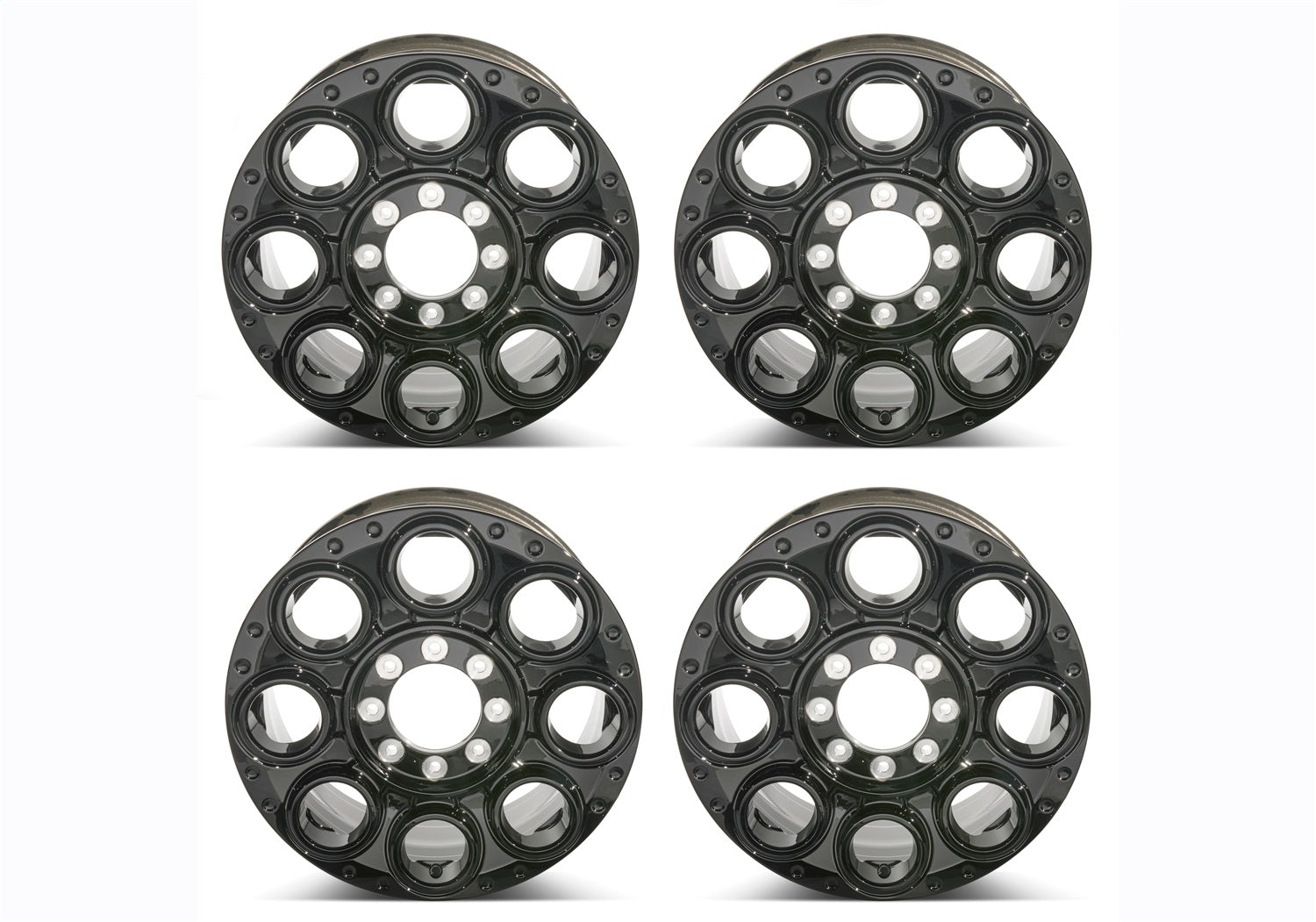 Ford Performance 2005-2022 Super Duty 20" Caliber Wheel Kit-Gloss Black (FRPM-1007K-S2008GB1)