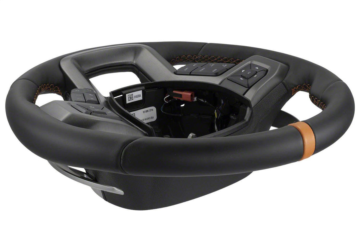 Ford Performance 2015-2018 F-150 Raptor Performance Steering Wheel Kit-Orange Sightline — in use (FRPM-3600-F15ROR)
