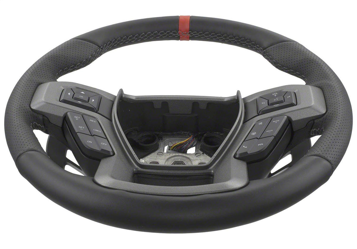 Ford Performance 2015-2018 F-150 Raptor Performance Steering Wheel Kit-Red Sightline — alternate view (FRPM-3600-F15RRD)