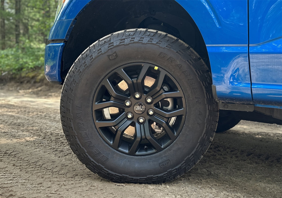 Ford Performance 2015-2023 F-150 18"X7.5" Matte Black Wheel Kit — in use (FRPM-1007K-1875MB)