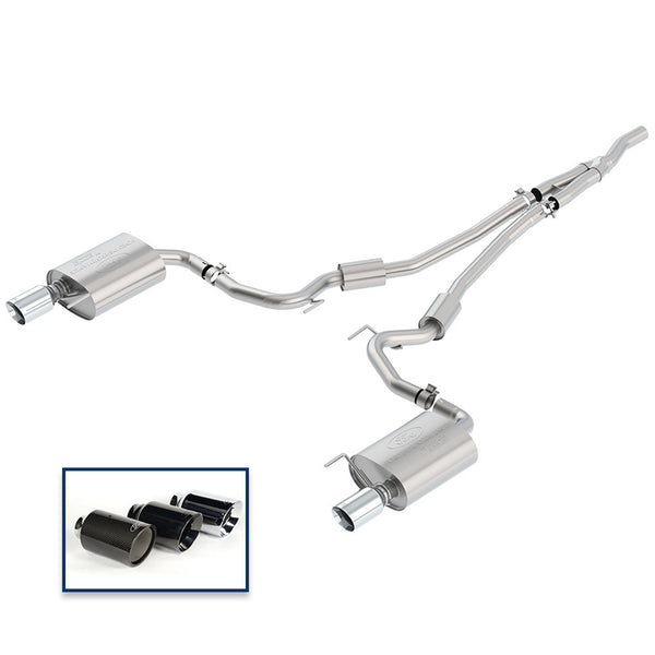 Ford Performance 2015-2023 Mustang 2.3L EcoBoost Cat-Back Sport Exhaust System With Chrome Tips (FRPM-5200-M4SCA)