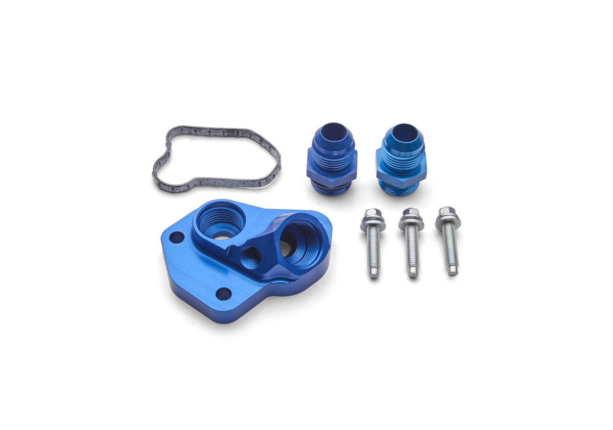 Ford Performance 2015-2025 Mustang 5.0L Coyote Oil Line Adaptor — alternate view (FRPM-6881-M50A)