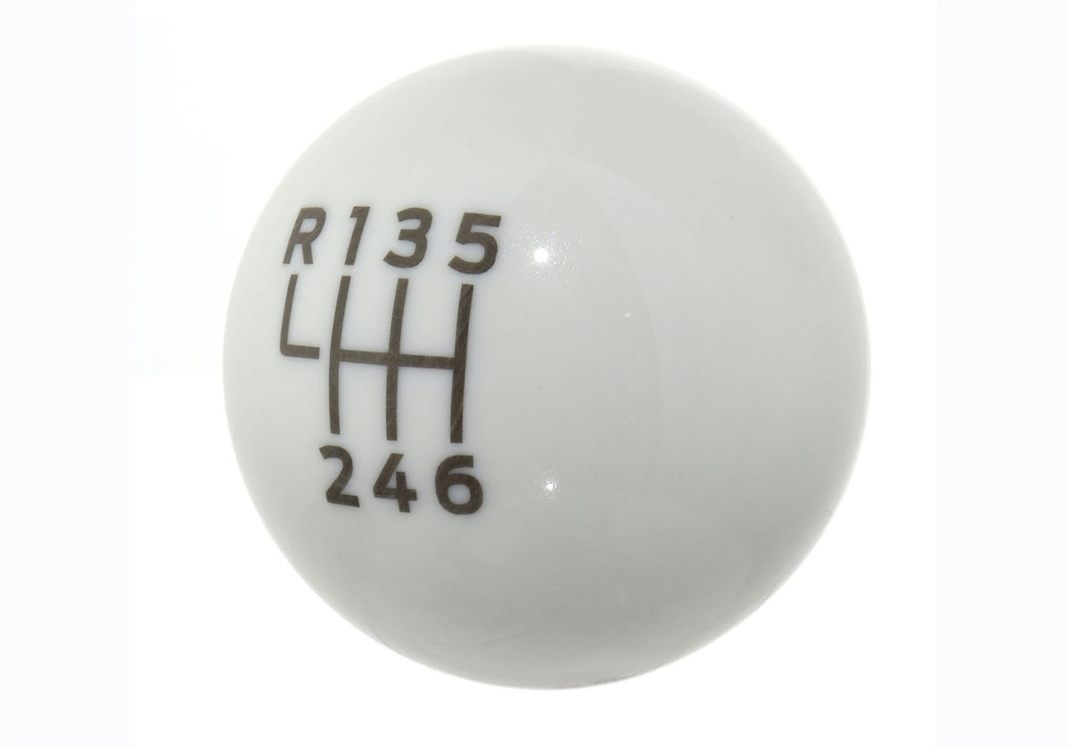 Ford Performance 2015-2025 Mustang Bullitt White Shift Knob — detail (FRPM-7213-M8B)