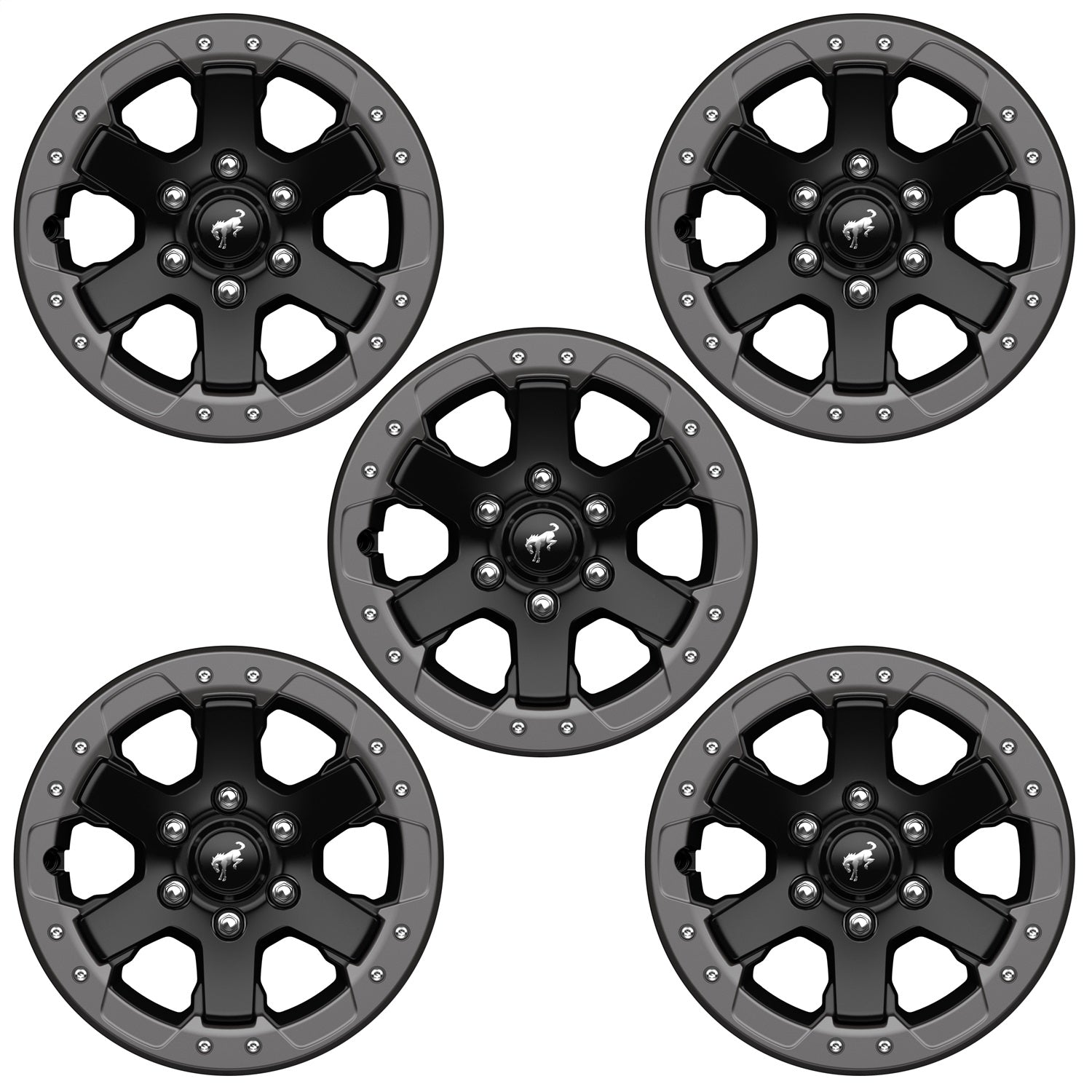 Ford Performance 2021-2024 Bronco 17" X 8" Beadlock Capable Wheel Kit-Badlands (FRPM-1007K-DC178B)