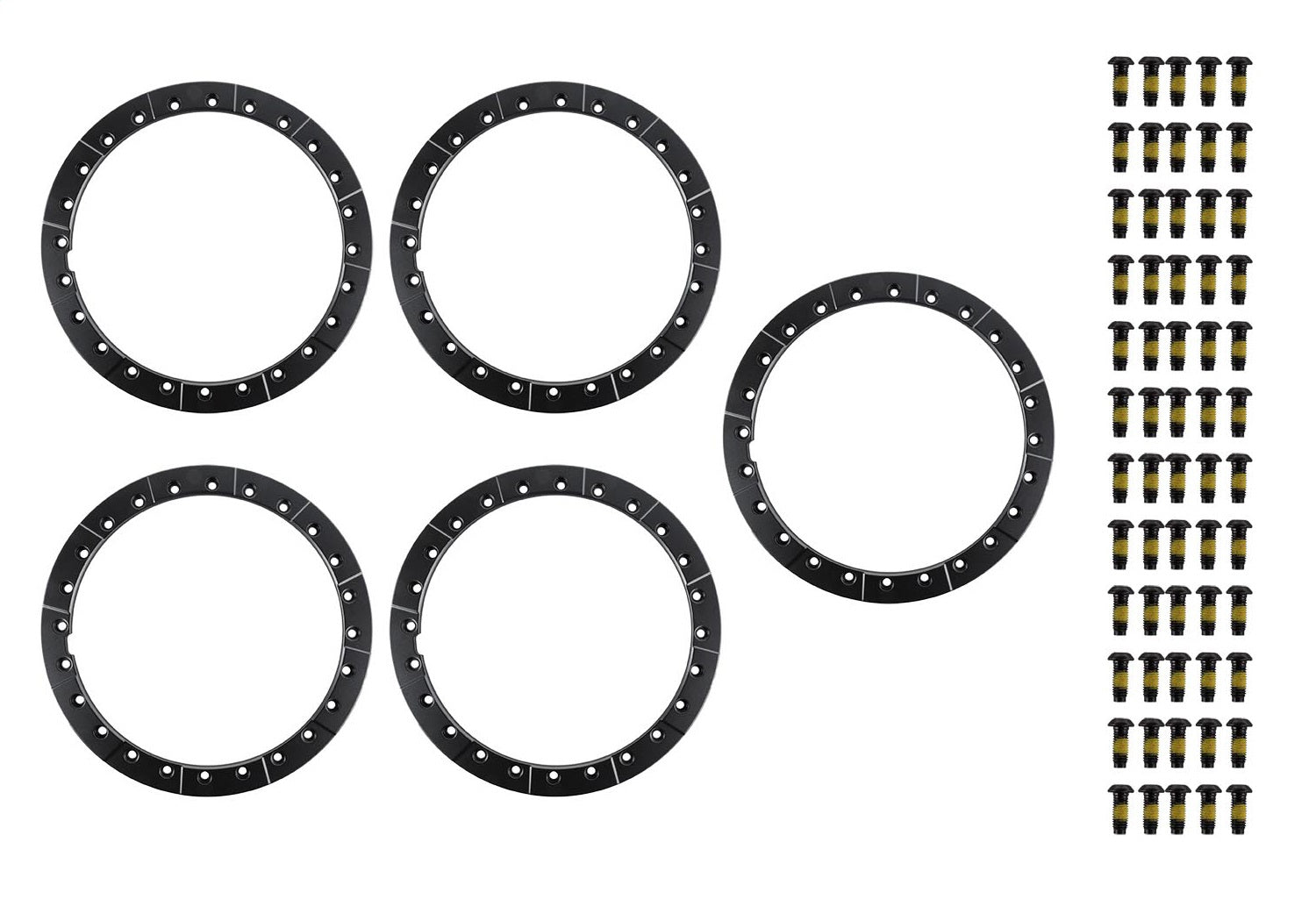 Ford Performance 2021-2025 Bronco Beadlock Trim Ring Kit-Gray (FRPM-1021K-BLG)