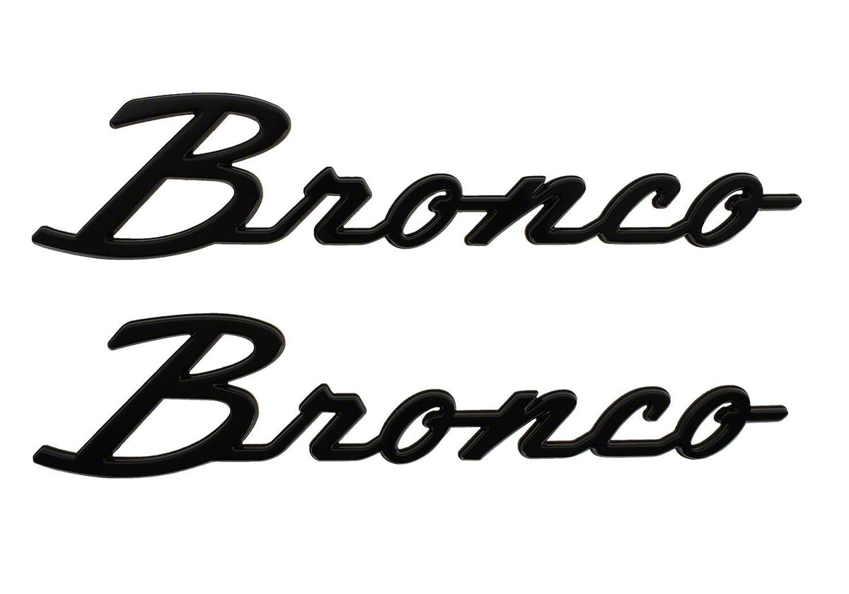 Ford Performance 2021-2025 Bronco Classic Script Fender Badge Kit-Gloss Black (FRPM-1447-BSGS)
