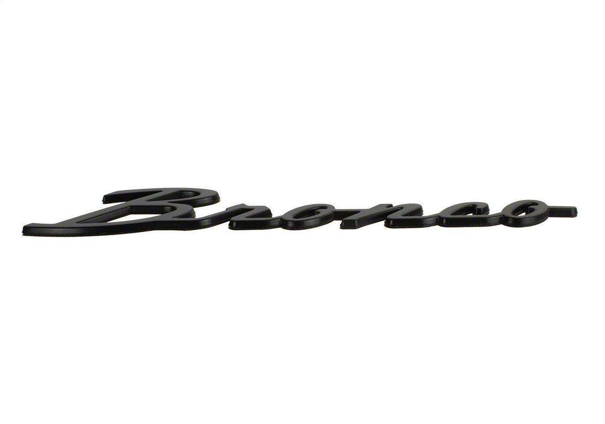Ford Performance 2021-2025 Bronco Classic Script Fender Badge Kit-Matte Black — in use (FRPM-1447-BSMB)