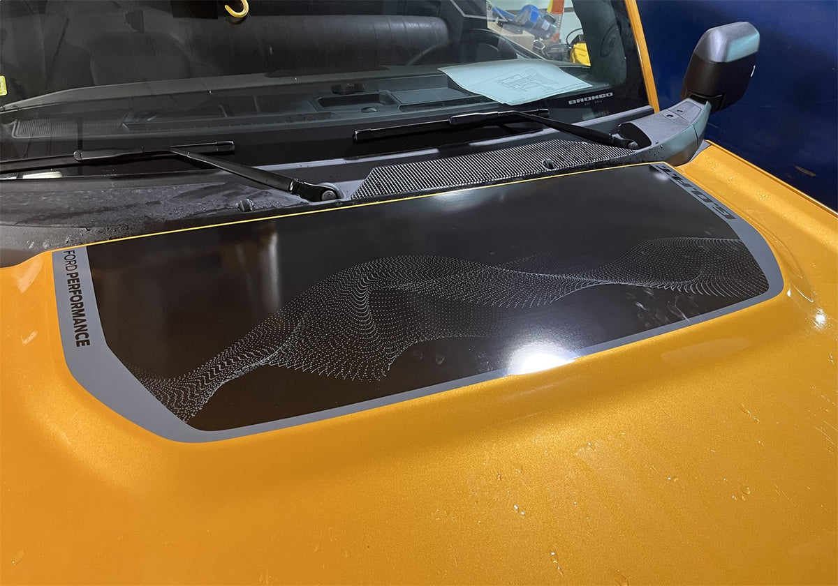 Ford Performance 2021-2025 Bronco G.O.A.T Hood Cowl Decal — additional view (FRPM-1820-BRH)