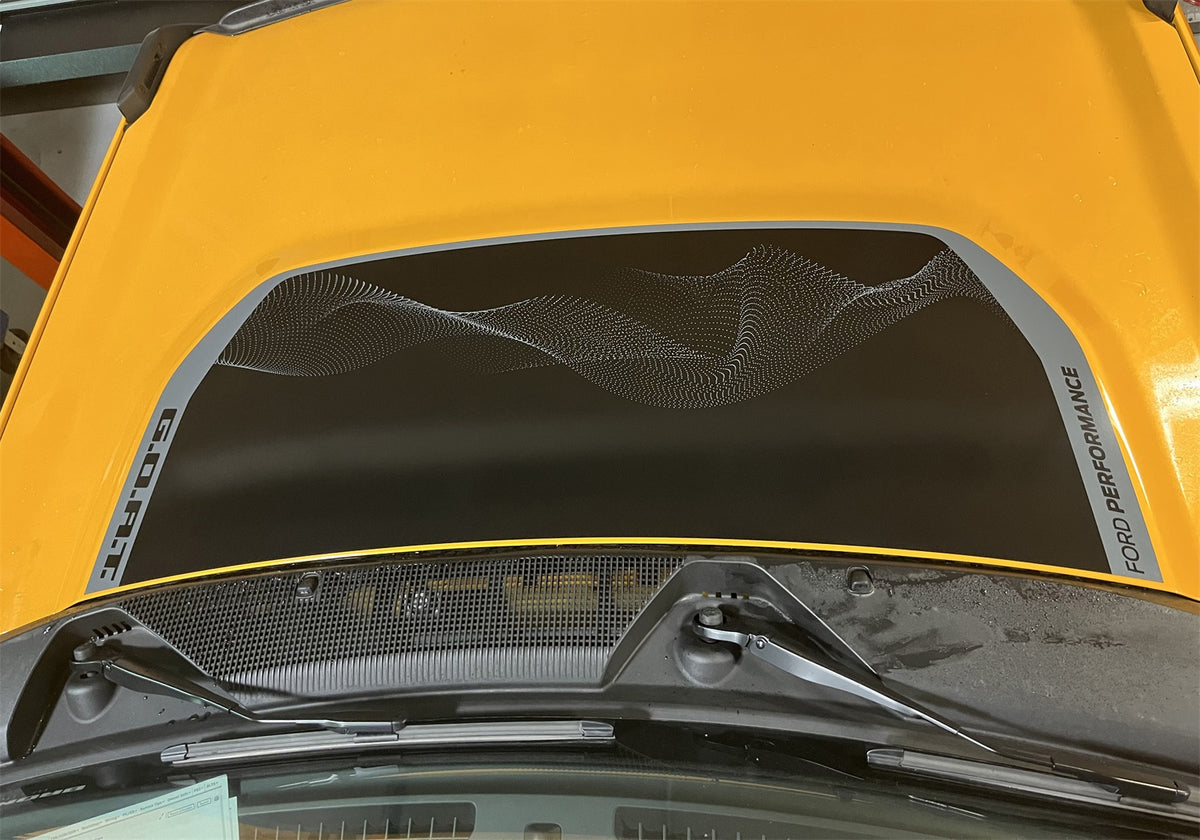 Ford Performance 2021-2025 Bronco G.O.A.T Hood Cowl Decal — detail (FRPM-1820-BRH)