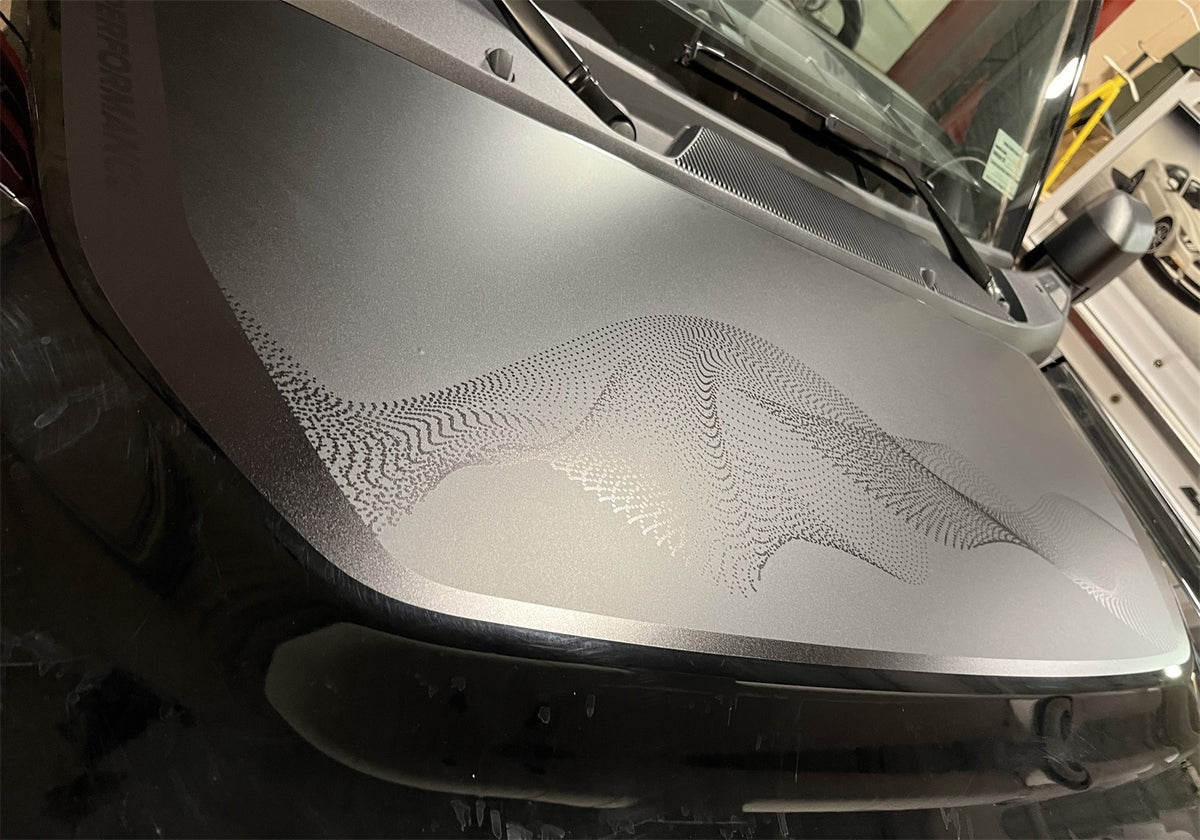 Ford Performance 2021-2025 Bronco G.O.A.T Hood Cowl Decal — in use (FRPM-1820-BRH)