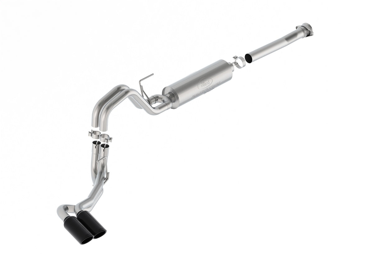 Ford Performance 2021-2025 F-150 122.8" Dual Side Exit Exhaust-Black (FRPM-5200-FSB)