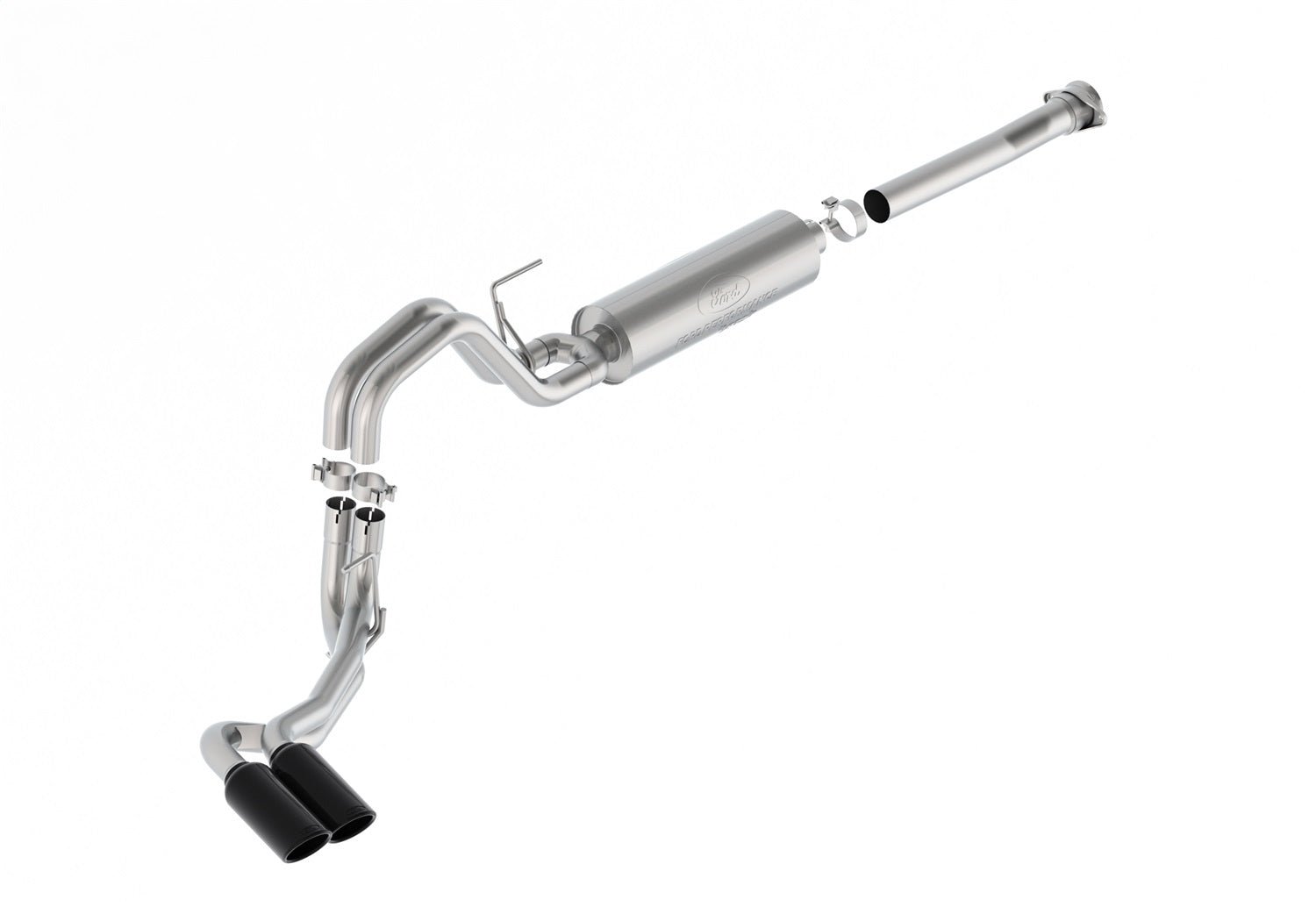Ford Performance 2021-2025 F-150 122.8" Dual Side Exit Exhaust-Black (FRPM-5200-FSB)