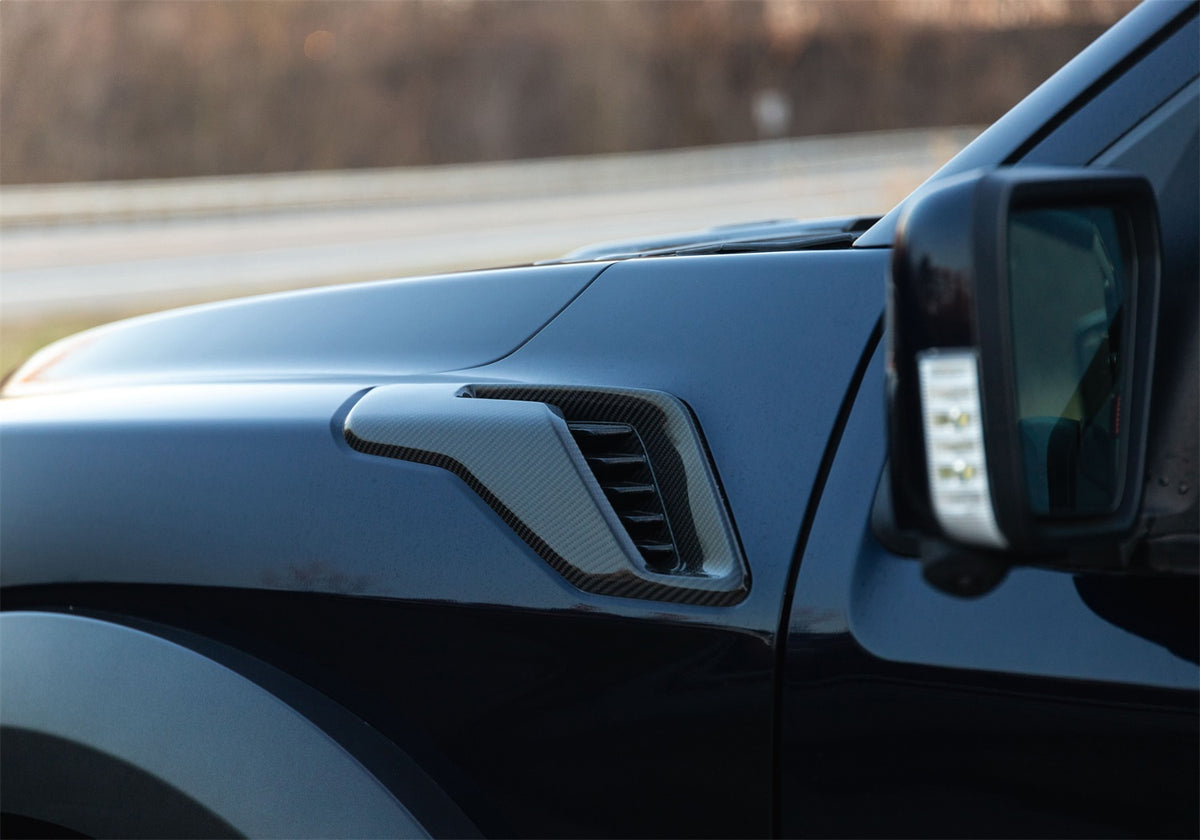 Ford Performance 2021-2025 F-150 Raptor Carbon Fiber Fender Vent Set-Gloss — alternate view (FRPM-16026-FG)