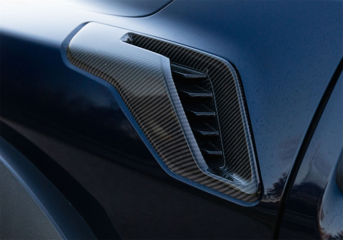 Ford Performance 2021-2025 F-150 Raptor Carbon Fiber Fender Vent Set-Gloss — detail (FRPM-16026-FG)