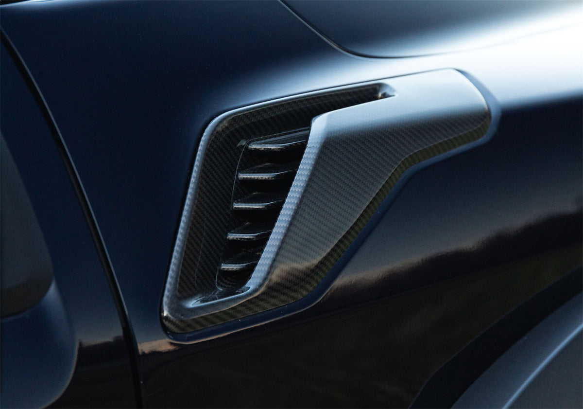 Ford Performance 2021-2025 F-150 Raptor Carbon Fiber Fender Vent Set-Gloss — in use (FRPM-16026-FG)