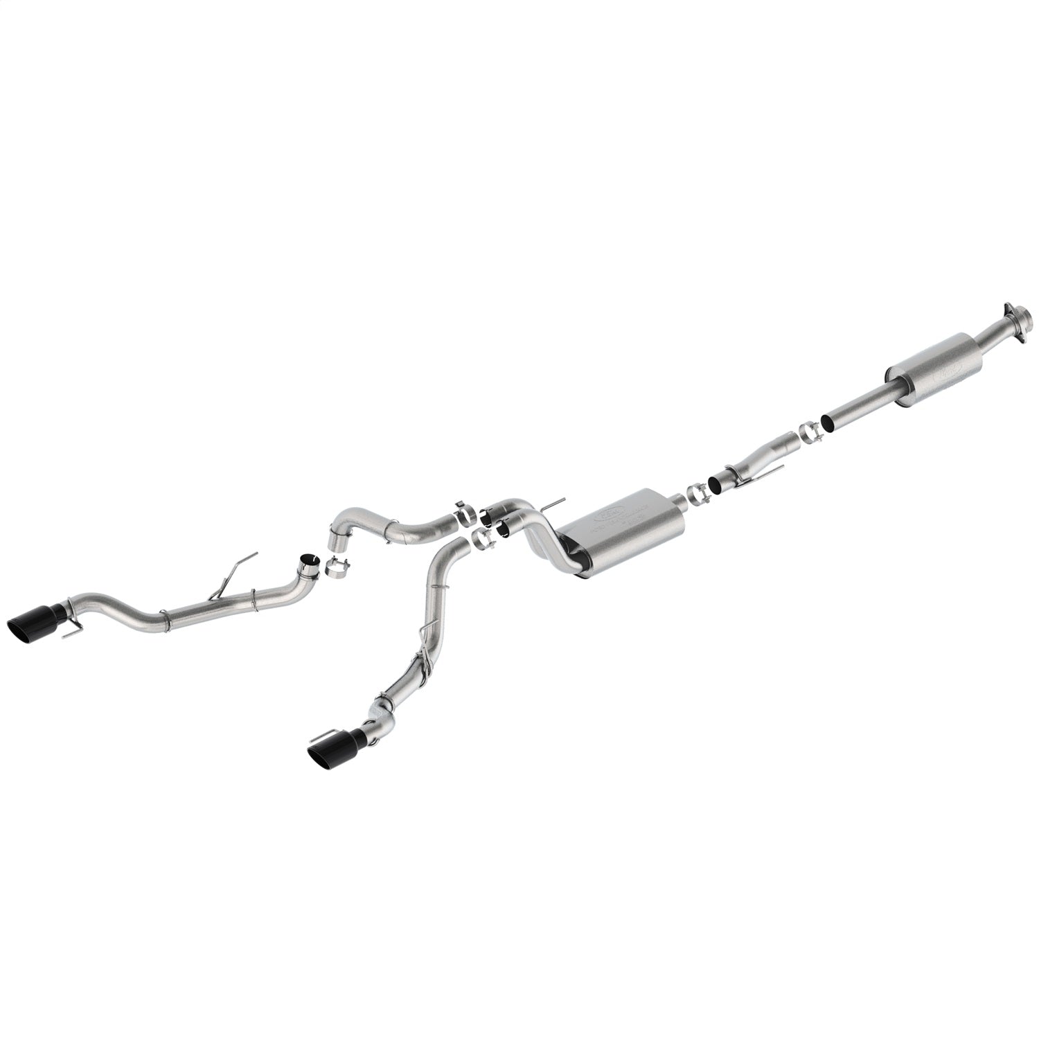 Ford Performance 2021-2025 F-150 Sport Exhaust-Black-Bumper Exit (FRPM-5200-FSBRB)
