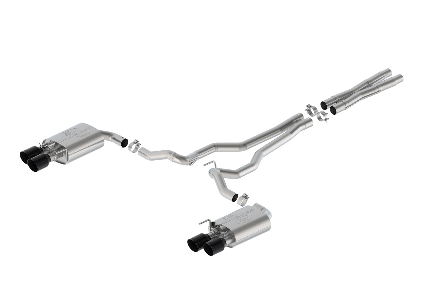 Ford Performance 2024-2025 Mustang 5.0L Extreme Active Cat-Back-Black Tip (FRPM-5200-M5EB)