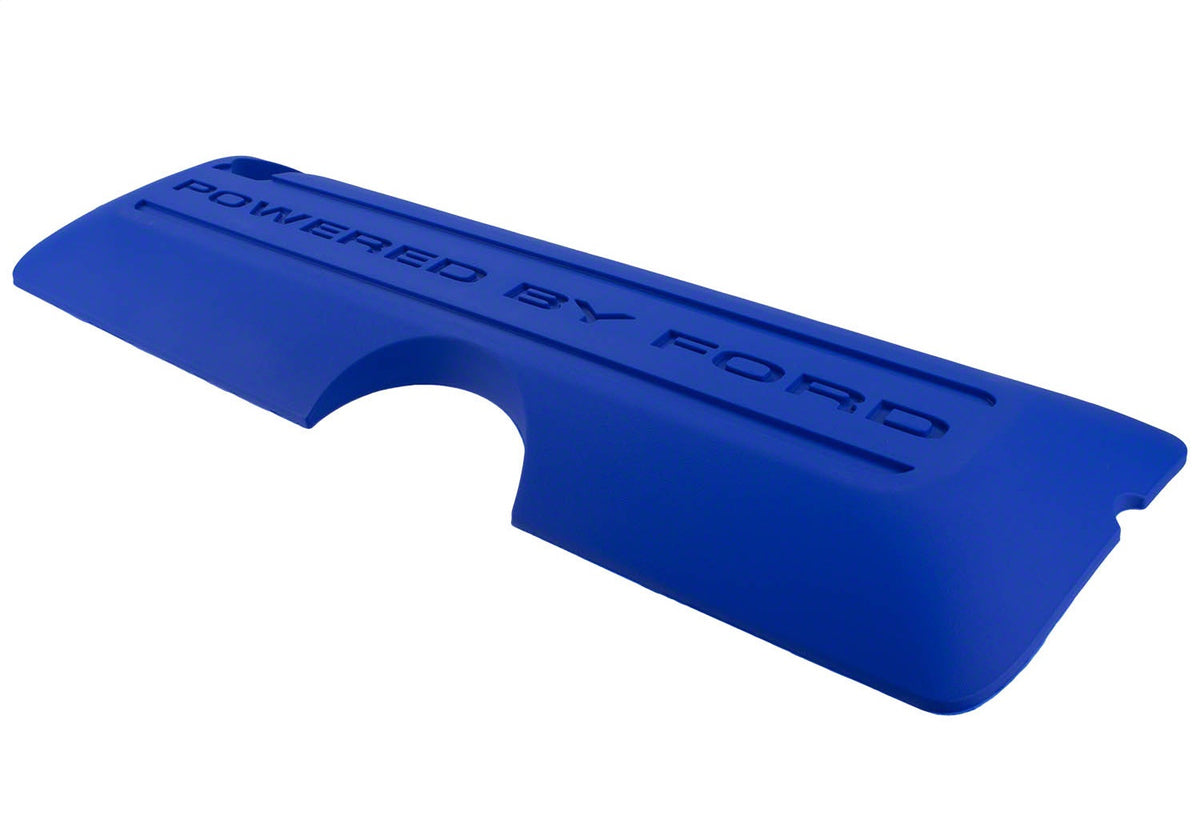 Ford Performance 5.0L Coyote "Powered By Ford" Blue Coil Covers — alternate view (FRPM-6P067-M50B)