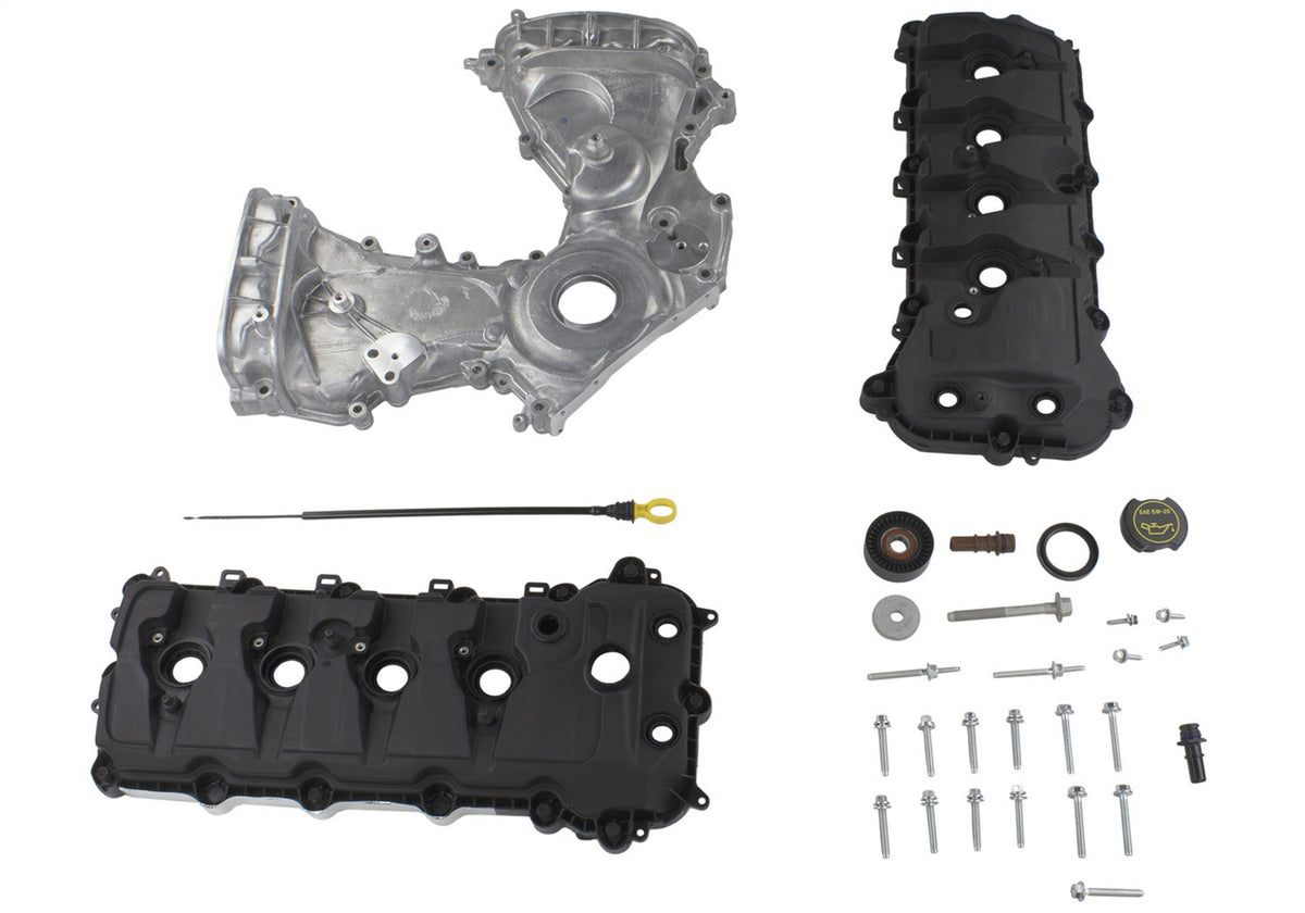 Ford Performance 5.0L Coyote Timing/Front Cover And Cam Cover Kit — alternate view (FRPM-6580-M50)