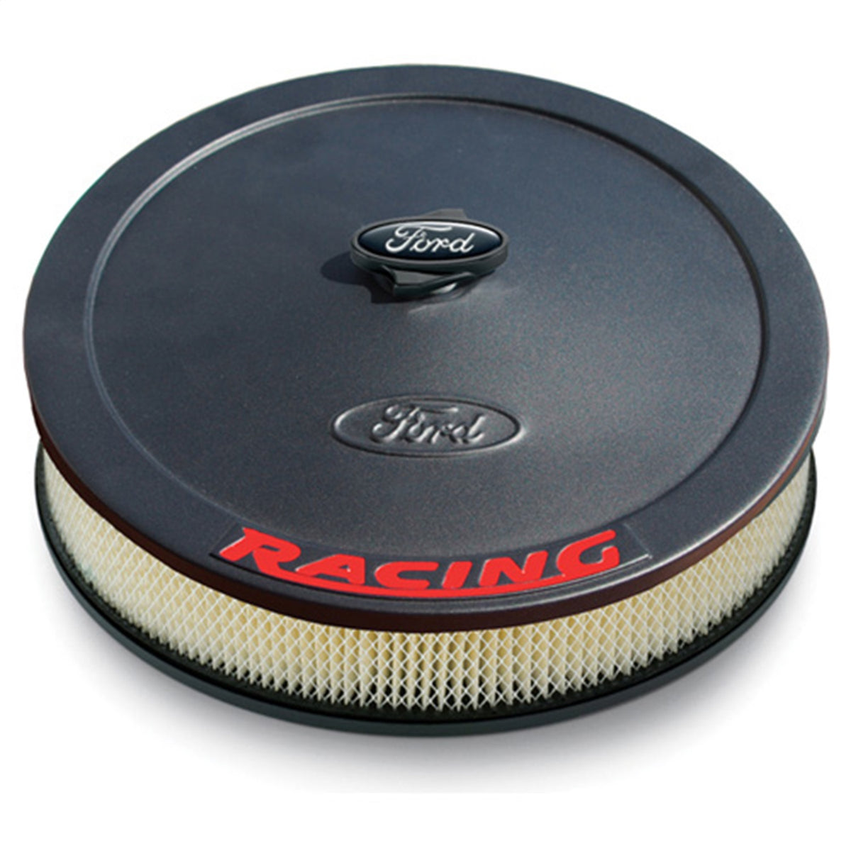 Ford Performance Air Cleaner Kit: Black Crinkle Finish, Red Ford Racing Emblem (FRP302-352)