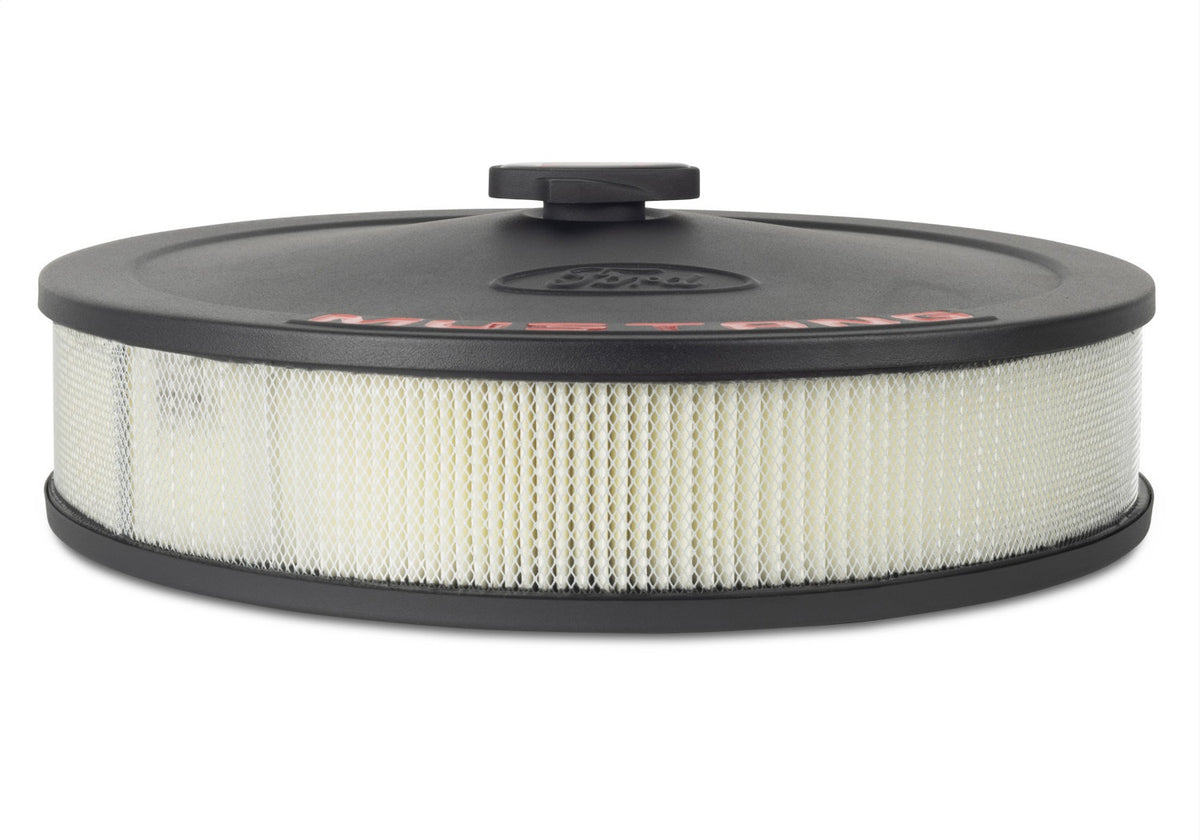 Ford Performance Air Cleaner Kit: Black Crinkle Finish, Red Mustang Emblem — additional view (FRP302-362)