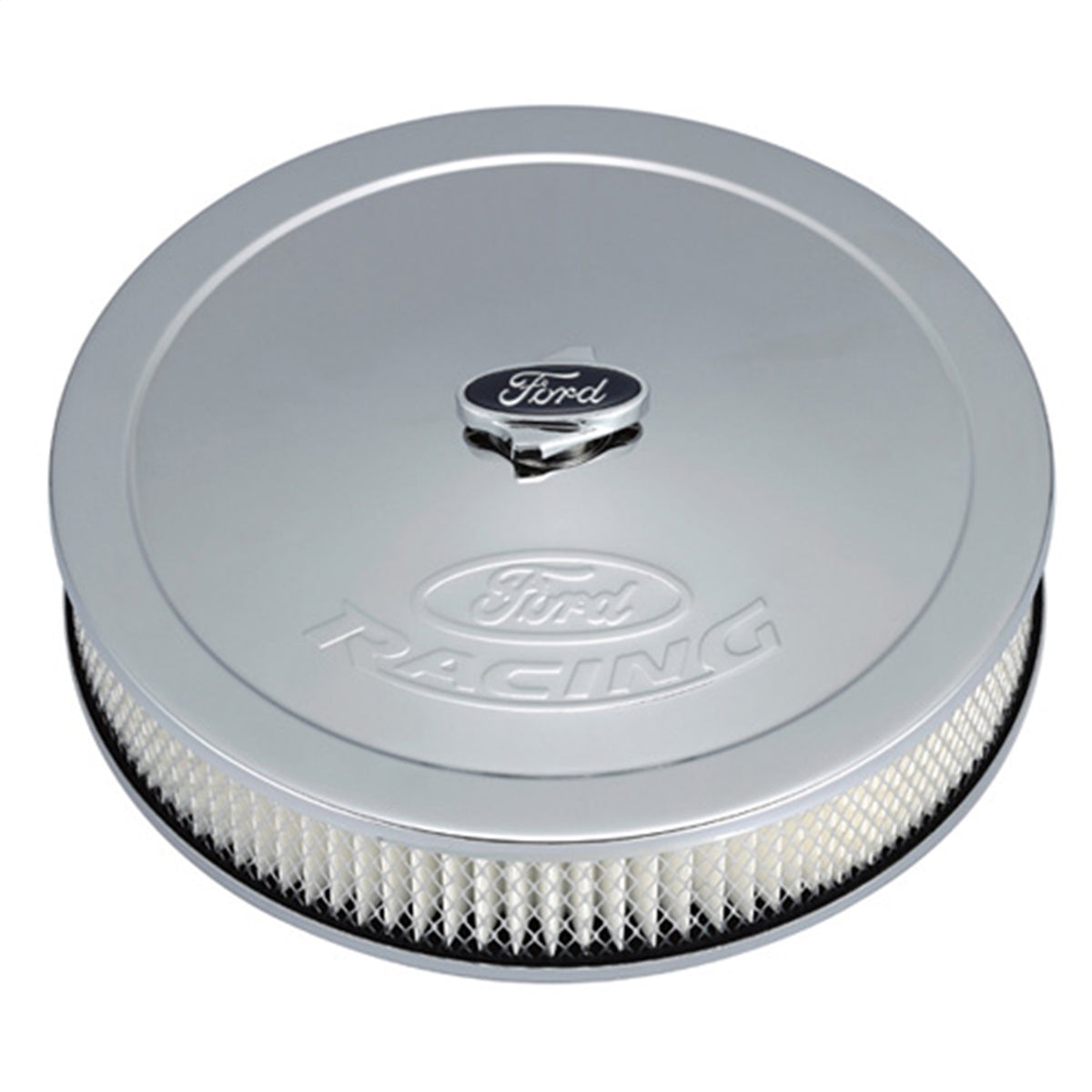 Ford Performance Air Cleaner Kit: Chrome, Ford Racing Emblem (FRP302-350)