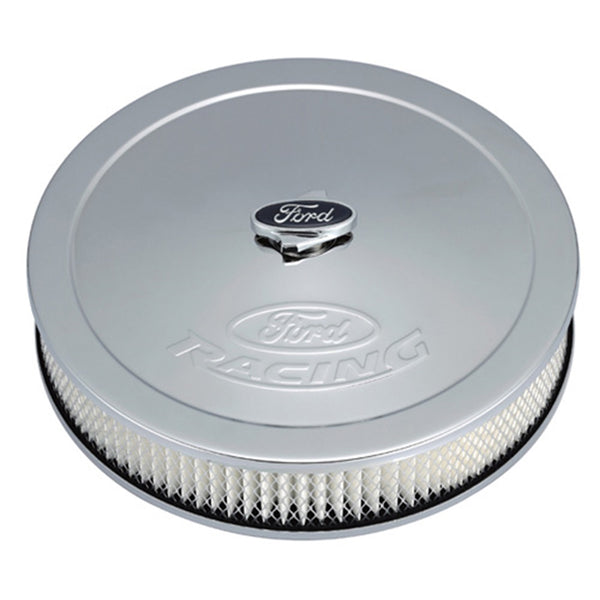 Ford Performance Air Cleaner Kit: Chrome, Ford Racing Emblem (FRP302-350)