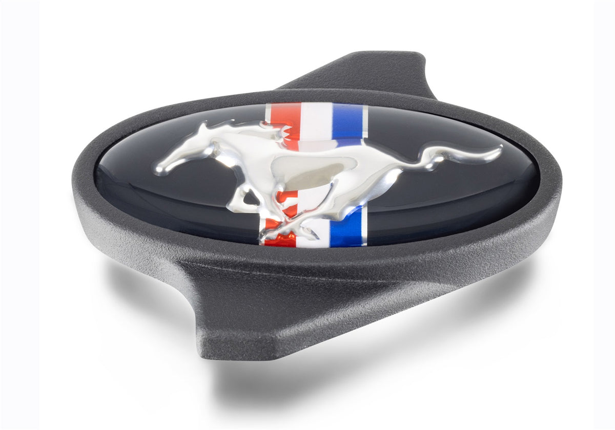 Ford Performance Black Finish Air Cleaner Nut: Mustang Logo — additional view (FRP302-338)
