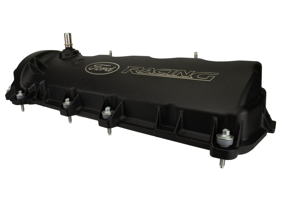 Ford Performance Black Ford Racing Coated 3-Valve Cam Covers — in use (FRPM-6582-FR3VBLK)