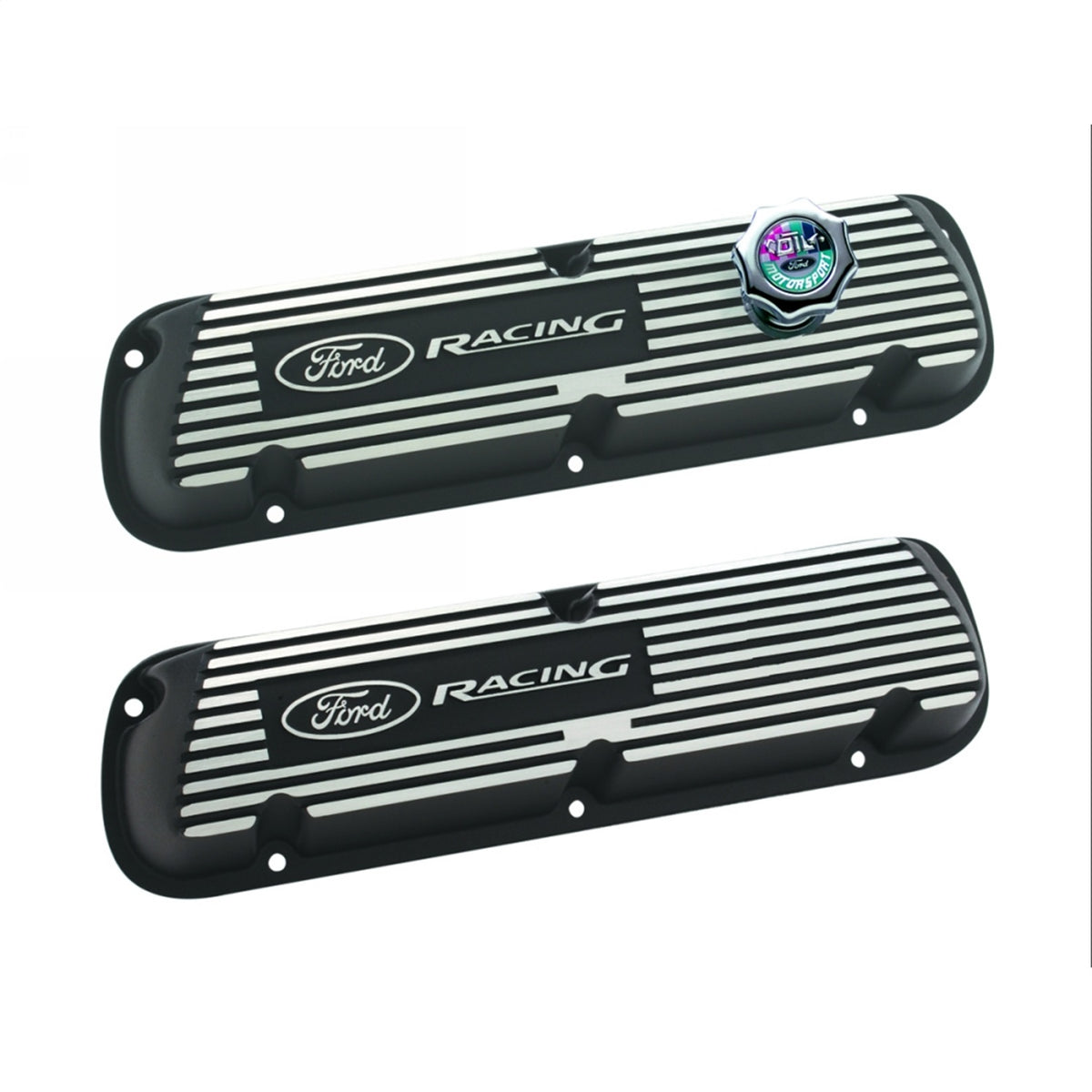 Ford Performance Black Satin Valve Covers — detail (FRPM-6000-J302R)