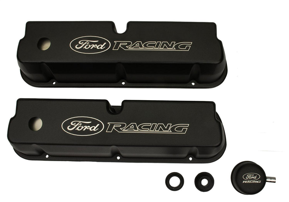Ford Performance Black Satin Valve Covers — alternate view (FRPM-6582-LE302BK)